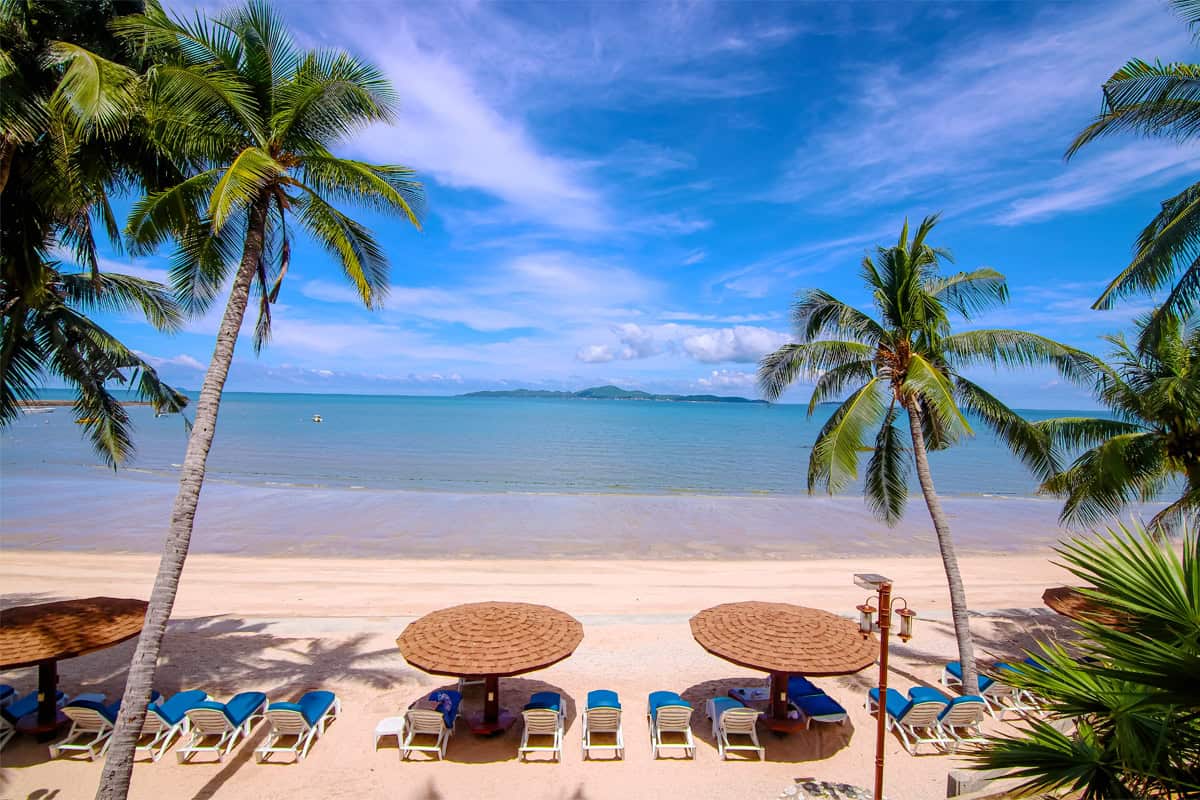 private beach at our pattaya family hotel