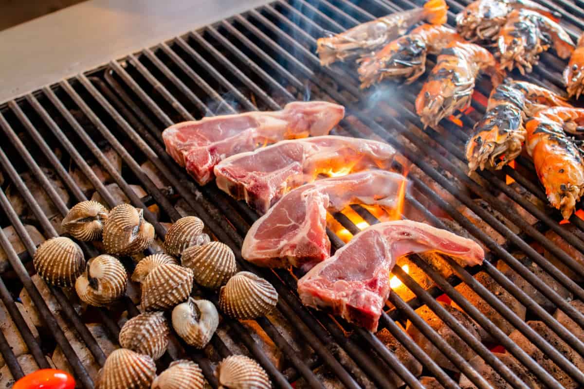 grilled meat and seafood at pattaya buffet